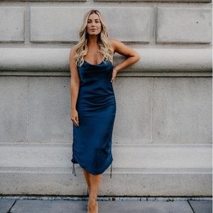 Silky Boutique "Keep Your Cool" Dress in Navy